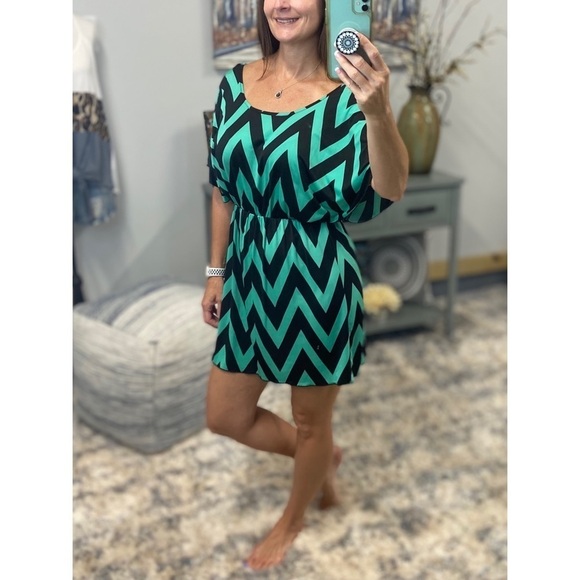 Chevron Zig Zag Dolman Dress 961495 - Picture 2 of 7